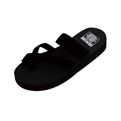 Respctful✿Women Thick Bottom flip Flops Comfort Thong Style Flip Flops Sandals with Arch Support for Comfortable Walk Black - Thumbnail 4