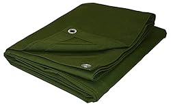 CARTMAN Finished Size 10x12 Feet Canvas Tarp with