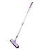 Anoda Rubber Broom Pet Hair Carpet Rake & 59 inch Telescoping Handle- Floor Squeegee Push Broom and Dustpan Set for Dog Hair Clean up. The Microfiber Cleaning Cloth attaches to The Kitchen Broom.