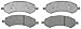 ACDelco Advantage 14D1084M (19285990) Semi-Metallic Front Disc Brake Pad Set