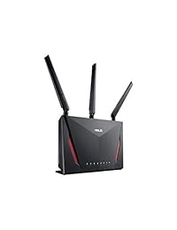 ASUS AC2900   Router inalámbrico Gigabit WiFi de doble banda con procesador de doble núcleo de 1,8 GHz y seguridad de red AiProtection Powered by Trend Micro, AiMesh Whole Home WiFi System Compatible (RT AC86U)