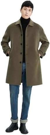 Michael Kors Men's MMK19585 Madison Topcoat, Solid Camel, 44L at