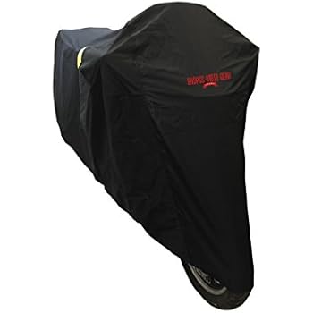 Badass Moto Gear Ultimate Waterproof Motorcycle Cover. Heavy Duty, Night Reflective, Windshield Liner, Heat Shield, Vents, Lock Pocket, Taped Seams (108