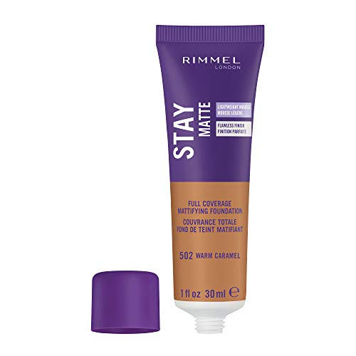 Rimmel Stay Matte Foundation, Warm Caramel, 1 Fluid Ounce