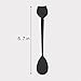 Asmwo Little Cute Ceramic Stainless Steel Cat Spoon Set Black and White Color for Cat Mug Demitasse for Stirring Tea Coffee Espresso Sugar Dessert Funny Spoons,5.7-Inch Pack of 2 Valentine's Day Gifts