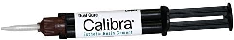Dentsply 607081 Calibra Esthetic Resin Cement, Dual Cure Automix, Light, 1 Syringe Refill