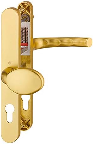 HOPPEUPVC Lever/Moveable Pad Door Furniture 76G/3633N/3623N/1710-92mm/62mm Centres Gold