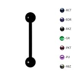 Titanium Straight Barbell Tongue Nipple Ring Body Piercing 14-10 Gauge