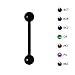 Titanium Straight Barbell Tongue Nipple Ring Body Piercing 14-10 Gauge