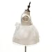 Meiqiduo Baby Girls Dresses Christening Wedding Pageant Bow Formal Dress Ivory White (3M/0-6months)