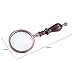 XYK 5X Handheld Antique Brass Magnifying Glass with Wooden Handle and Real Glass,Best Reading Magnifier for Science, Reading Book, Inspection, Coins, Insects, Rocks, Map, Crossword Puzzle
