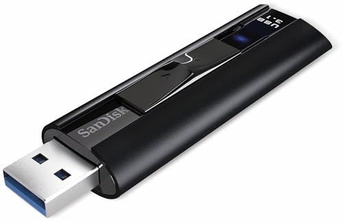 SanDisk 128GB Extreme PRO USB 3.2 Solid State Flash Drive, up to 420 MB/s read speeds, up to 380 MB/s write speeds, password protection, RescuePRO data recovery software, durable casing