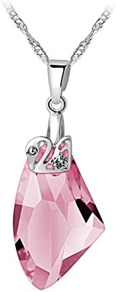 NL-06202C4 Fashion "Swan Buckle Heart" Animals Zodiac Necklace