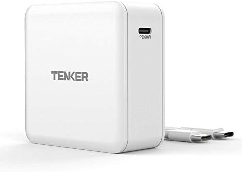 Tenker USB Type-C PD Charger with 45W Power delivery, PowerPort for MacBook Pro/Air, iPad Pro, iPhone Xs/XS Max/XR/X/8/8 Plus, Nintendo Switch, Moto Z, Samsung S9, Mate Book and More (White)