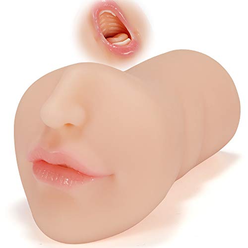 Masturbator Taschenmuschi mit 3D realistischen Mund Vagina Masturbieren Blowjob Pussy mit Porzellanhaut Erotik tragbare Muschi hautähnlicher Textur Sexspielzeug für Männer Moruioy