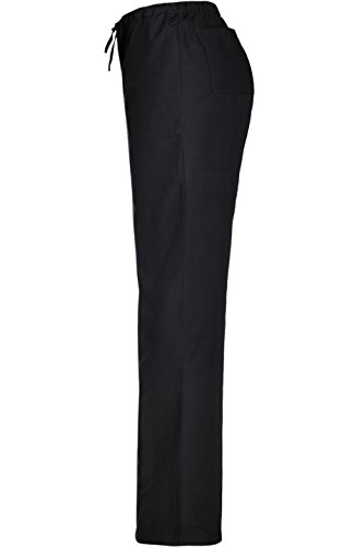 MedPro Women's Unisex Solid Medical Scrub Set V-Neck Top Cargo PantsÂ  Black M - Thumbnail 6