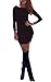 Fanala Women Long Sleeve Bodycon Slim Evening Sexy Party Cocktail Mini Dress Blouse