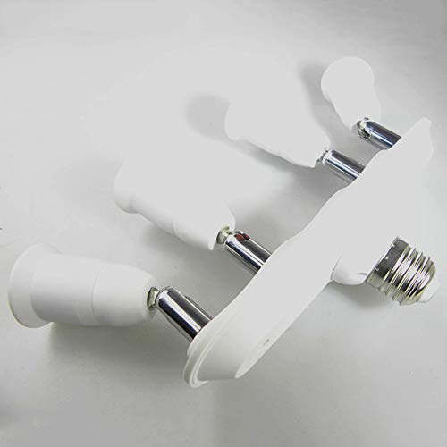 CACT CactusAngui Rotary Splitter E27 to 4 E27 LED Lamp Adapter Converter Bulb Base Socket Holder White