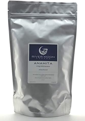 Decaf Coffee Ground, Medium Roast, Swiss Water Process Decaffeinated Coffee, 16 ounces, Colombian Direct Trade NON-GMO, 100% Arabica, from River Moon Coffee