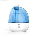 TaoTronics Cool Mist Humidifiers for Bedroom, Small Humidifier for Baby Room, Space-Saving, Whisper Quiet, BPA-Free, Waterless Auto Shutoff - 2Liter/0.5Gal, 110V