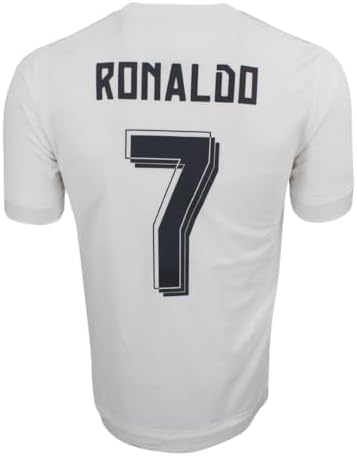 Amazon.com : Ronaldo #7 Retro 17/18 Home Short Sleeve Soccer
