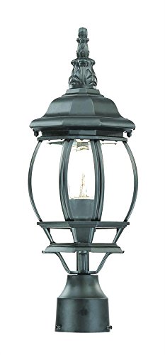 Acclaim 5057BK Chateau Collection 1-Light Post Mount Outdoor Light Fixture, Matte Black