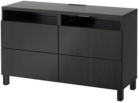 Amazon Com Ikea Tv Unit With Drawers Lappviken Black Brown
