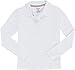 French Toast School Uniform Girls Long Sleeve Polo Interlock with Picot Collar