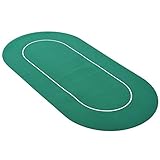 Soozier 71"x36" Rubber 8 Player Oval Non-Slip Poker