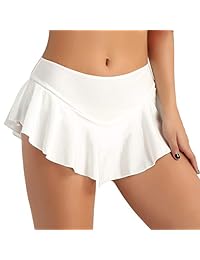 Falda corta para dama y niña, elástica, plisada, con falda