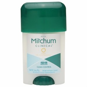 Image of Mitchum Men Clinical Soft Solid Antiperspirant Deodorant, Clean Control, 1.6oz.