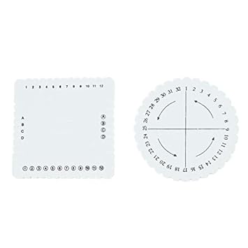 2Pcs Durable Round Square EVA Kumihimo Disc Macrame Braided Cord String Bracelet Handmade Weaving Disk 10 * 10 * 1cm Sewing Tools