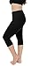 A-Wintage Women's Plus Size Capri Leggings 3/4 Length Leggings Modal Comfortable Leggings,Black,3X