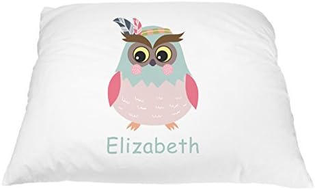 Personalized Owl Pillowcase, Owl Pillow Cover, Personalized Pillowcases for Kids, Personalized Gifts for Kids, Unique Owl Gift Ideas for Kids, Owl Décor, Microfiber Polyester Standard 20 by 30 Inches