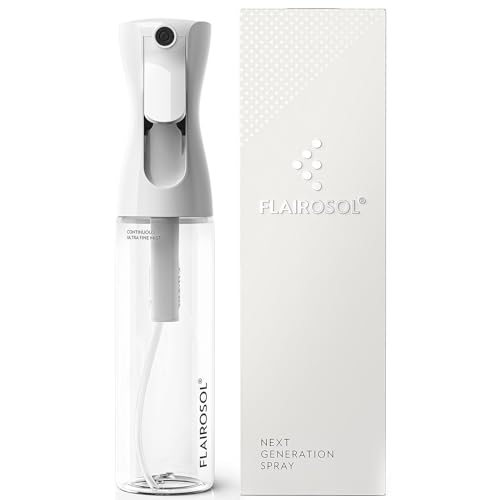 FLAIROSOL New Generation 1ml Precision Spray Hair Spray Pet Grooming Spray 300ml Ultra Fine Mist Spray (Transparent Lacon, Black Print)