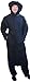Shaynecoat Travel Raincoat for Men Covers Your Head & Hat (Large) Black