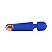 Cordless Wand Massager by LuLu - Strongest Therapeutic Vibrating Power - Best Rated for Travel Gift - Magic Stress Away - Perfect for Muscle Aches and Personal Sports Recovery - USB - Mini - Blue