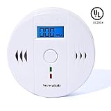CO Detector Carbon, Monoxide Alarm LCD Portable Security Gas CO Monitor,Battery Powered (Battery not included)