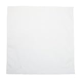 CTM® Unisex Cotton All-Purpose Solid Bandana, White