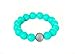 Itzy Ritzy Teething Happens Silicone Jewelry Baby Teething Bracelet Bead, Turquoise
