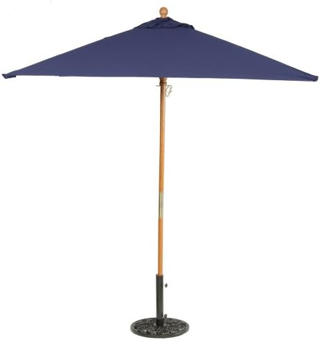 Amazon Com Oxford Garden Sunbrella 6 Foot Square Market Umbrella Navy Blue Patio Umbrellas Garden Outdoor