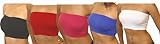 Dona Michi Women's Basic Stretch Bandeau Bra Tube Top Free Size
