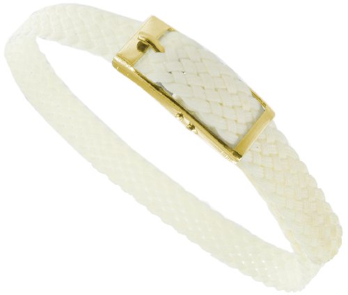 8mm Milano Slide Through Sports Wrap Nylon Textile Braided White Watch Band Strap