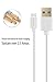 HomeSpot Short Android Phone Charger 6-Inch [4 Pack] Tangle-Free USB Cable forAndroid Charging Cable for Galaxy S7/S6, Sony, Motorola - White