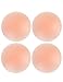 Pasties for Women 4 Pairs Nipple Covers Reusable Adhesive Silicone Covers (2 pairs beige nipple covers)