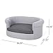 Great Deal Furniture Setlla Oval Fabric Dog Sofa, Light Gray and Charcoalthumb 1