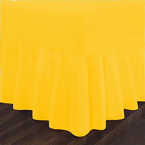 LC Percale Fitted Valance Sheet Extra Deep (King, Mustard)