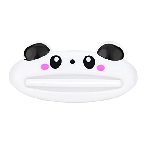 Hmlai Cartoon Toothpaste Dispenser Bathroom Home Tube Squeezer Holder Rolling Bathroom Extract (White) - Thumbnail 2