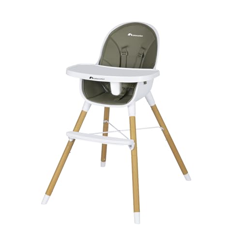 Avista Trona evolutiva que se transforma en silla infantil, con acolchado y bandeja, desde 6 meses hasta 30 kg, Mineral Green