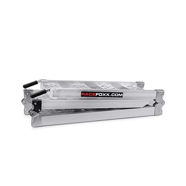 Motorrad Rampe, Laderampe, Auffahrrampe, Verladeschiene, Motorradtransport, kompakt faltbar, Aluminium, RACEFOXX – Bild 3